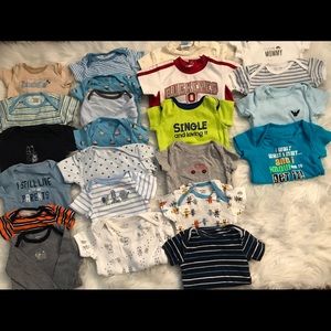 Baby boy onesie lot